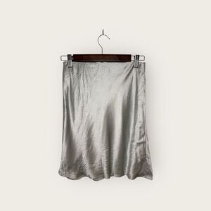 Aritzia Babaton Slip Mini Skirt in Sage Green Size 6